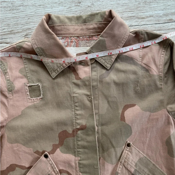 ANTHROPOLOGIE Lida Pink Camouflage Utility Jacket Coat XXS - Picture 11 of 16